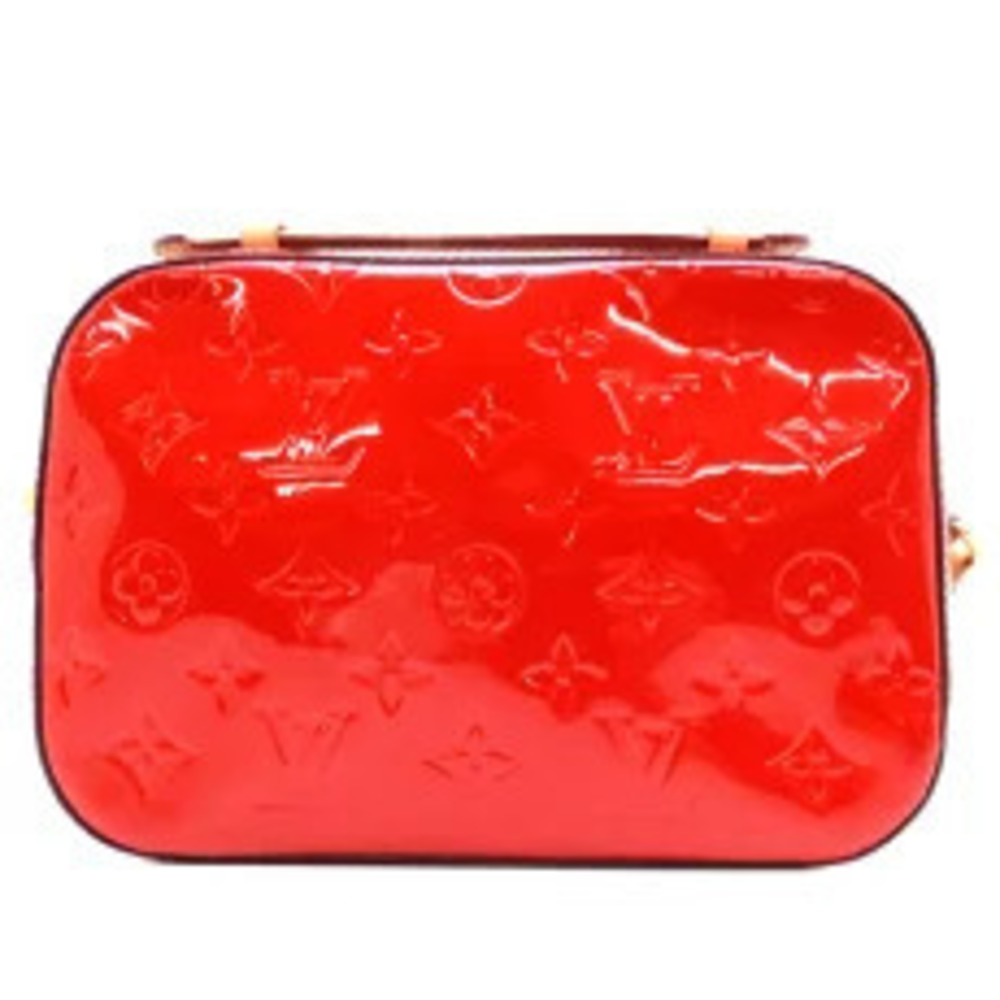 Louis Vuitton Shoulder Vernis Monica Red Santa Bag